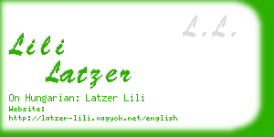 lili latzer business card